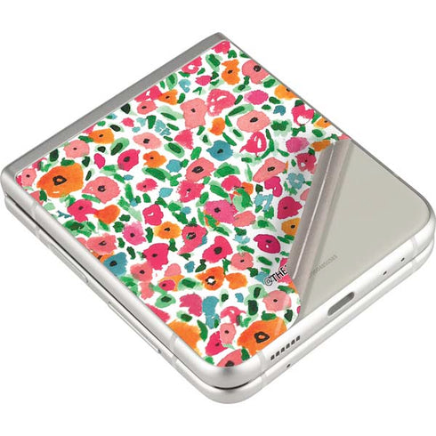Bouffants and Broken Hearts Watercolor Floral Galaxy Z Flip3 5G Skin
